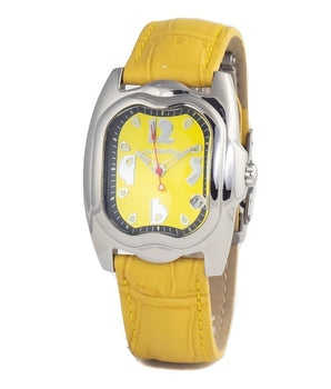 Chronotech Yellow Leather Dress Watch
