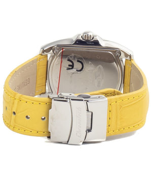Chronotech Yellow Leather Dress Watch