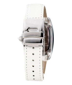 Chronotech White Leather Dress Watch
