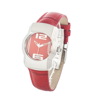 Chronotech Red Leather Dress Watch