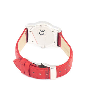 Chronotech Red Leather Dress Watch