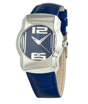 Chronotech Blue Leather Dress Watch