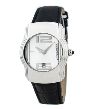 Chronotech Black Leather Dress Watch