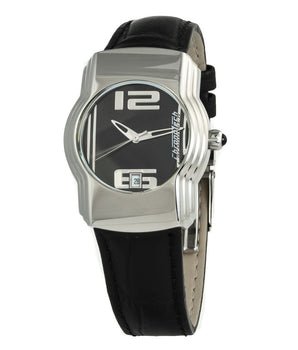 Chronotech Black Leather Dress Watch