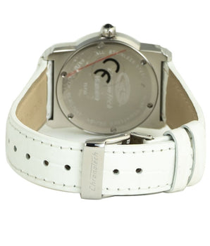 Chronotech White Leather Bracelet Watch