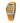 Chronotech Orange Leather Dress Watch