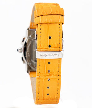Chronotech Orange Leather Dress Watch