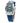 Chronotech Blue Leather Dress Watch