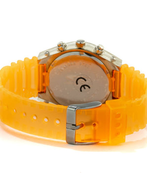 Chronotech Orange Rubber Sport Watch