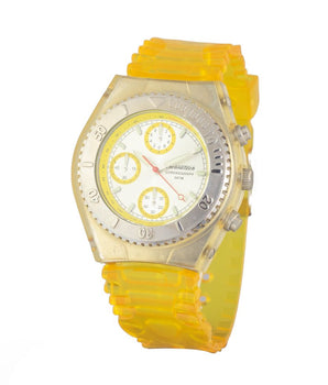 Chronotech Yellow Rubber Sport Watch
