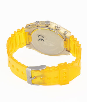 Chronotech Yellow Rubber Sport Watch
