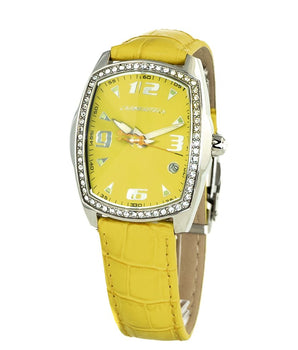 Chronotech Yellow Leather Dress Watch