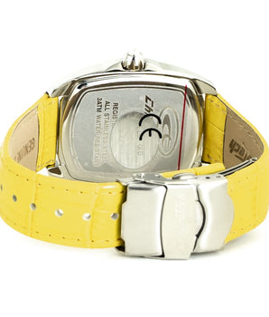 Chronotech Yellow Leather Dress Watch