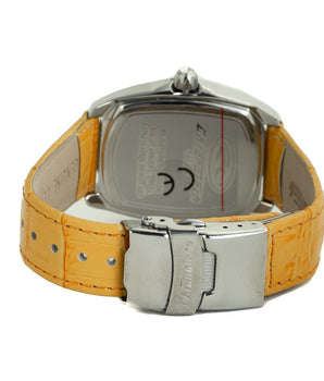 Chronotech Orange Leather Dress Watch