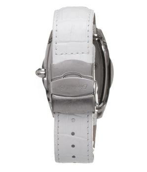 Chronotech White Leather Dress Watch