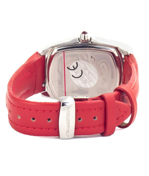 Chronotech Red Leather Dress Watch