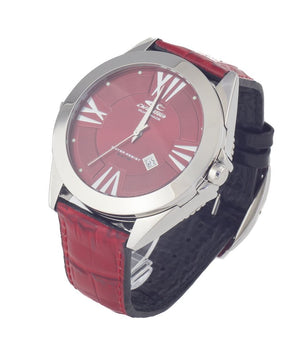 Chronotech Black Leather Dress Watch