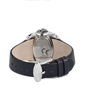 Chronotech Black Leather Dress Watch