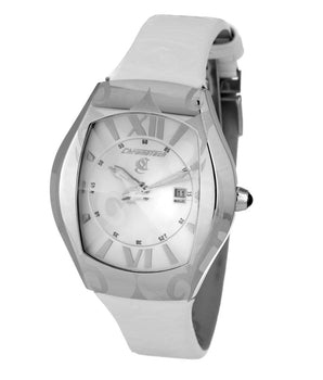 Chronotech White Leather Dress Watch
