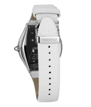 Chronotech White Leather Dress Watch