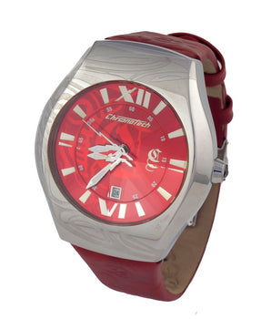 Chronotech Multicolor Leather Dress Watch