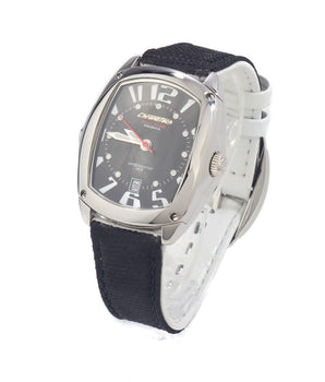 Chronotech Black Leather Dress Watch