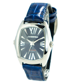 Chronotech Black Leather Dress Watch