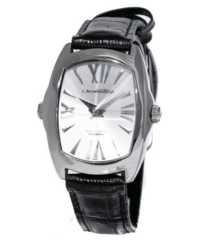 Chronotech Black Leather Dress Watch