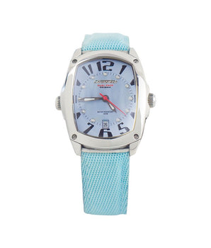 Chronotech Blue Leather Dress Watch