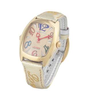 Chronotech Silver Leather Dress Watch