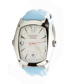 Chronotech Blue Leather Dress Watch