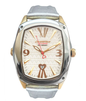 Chronotech Gold Leather Dress Watch