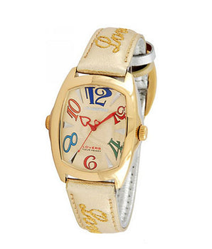 Chronotech Gold Leather Dress Watch