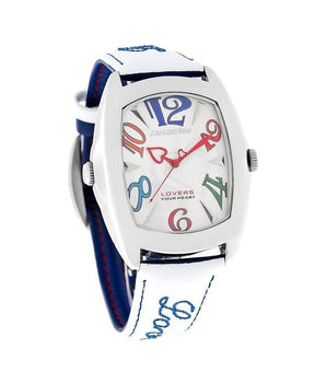 Chronotech Blue Leather Dress Watch