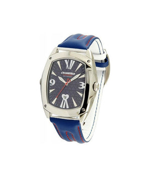 Chronotech Blue Leather Dress Watch