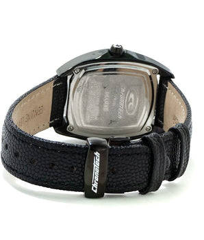 Chronotech Black Leather Dress Watch