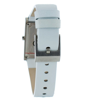 Chronotech White Leather Dress Watch