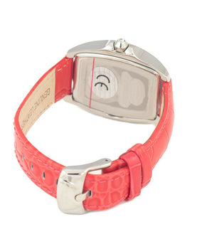 Chronotech Red Leather Dress Watch