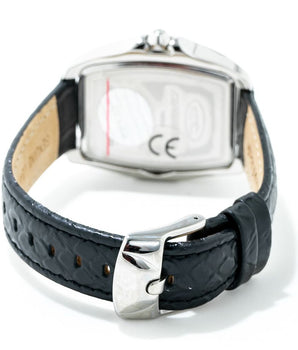 Chronotech Black Leather Dress Watch