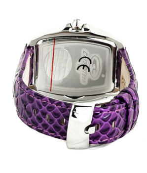 Chronotech Purple Leather Dress Watch