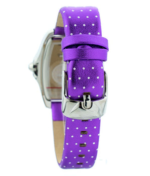 Chronotech Purple Leather Dress Watch