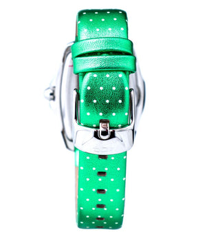 Chronotech Green Leather Dress Watch