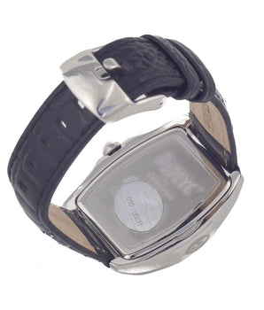 Chronotech Black Leather Dress Watch