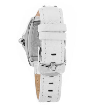 Chronotech White Leather Dress Watch