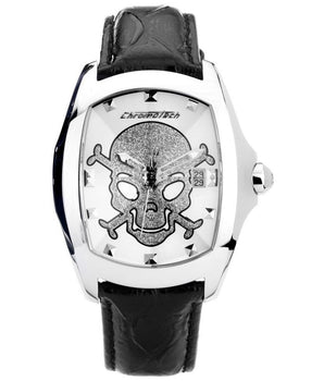 Chronotech Black Leather Dress Watch