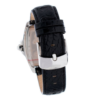 Chronotech Black Leather Dress Watch