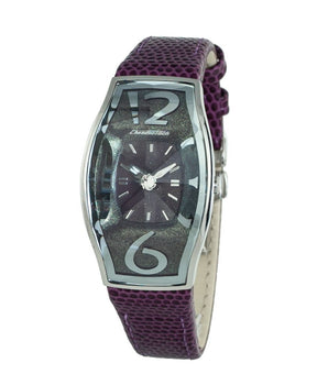 Chronotech Purple Leather Dress Watch