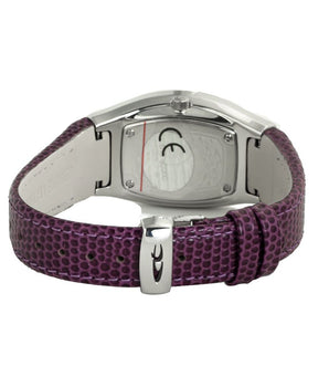 Chronotech Purple Leather Dress Watch