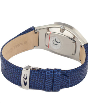 Chronotech Blue Leather Dress Watch