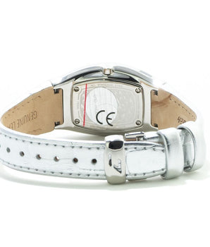 Chronotech Silver Leather Dress Watch
